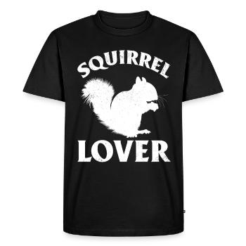 Squirrel lover sweet squirrel - Men's Premium Organic T-Shirt - black - Front - Nico (187cm)