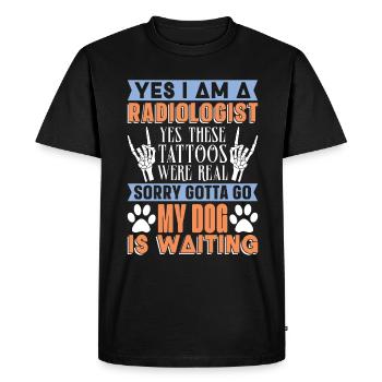 Cadeau de technicien en radiologie de l’hôpital en radiologie - T-shirt Premium bio Homme - noir - Devant - Nico (187cm)