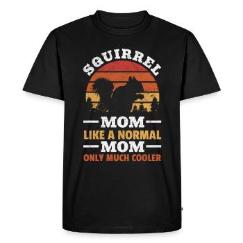 Squirrel Mom like a normal mother Only a lot - Men's Premium Organic T-Shirt - black - Front - Nico (187cm)