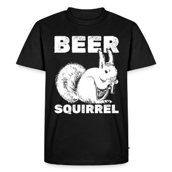 Squirrel, funny squirrel lover, - Men's Premium Organic T-Shirt - black - Front - Nico (187cm)