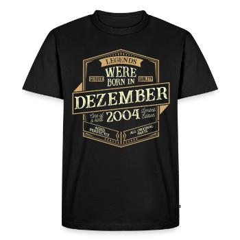 Décembre 2004 Birthday Man - T-shirt Premium bio Homme - noir - Devant - Nico (187cm)