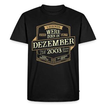 Décembre 2003 Birthday Man - T-shirt Premium bio Homme - noir - Devant - Nico (187cm)