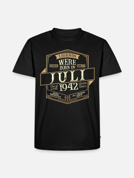 July 1942 Birthday Man - Men's Premium Organic T-Shirt - black