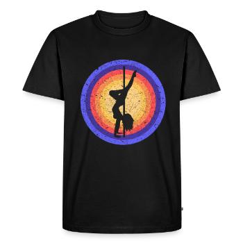 Pole Dance Girls Silhouette Pole Dancer Pole - T-shirt Premium bio Homme - noir - Devant - Nico (187cm)