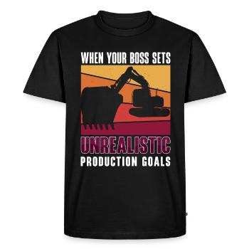 Excavatrice Conducteur Excavatrices Excavatrices Travailleur de la construction Cadeau - T-shirt Premium bio Homme - noir - Devant - Nico (187cm)