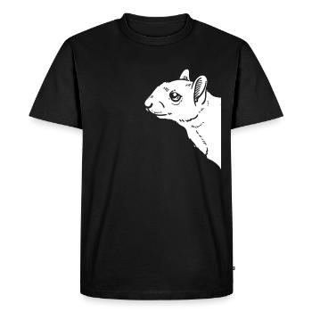 Squirrel Funny Squirrel Lover - Men's Premium Organic T-Shirt - black - Front - Nico (187cm)