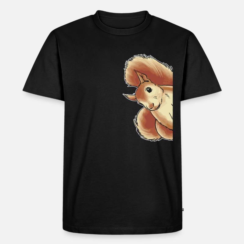 Funny squirrel, squirrel, squirrel - Men's Premium Organic T-Shirt - black