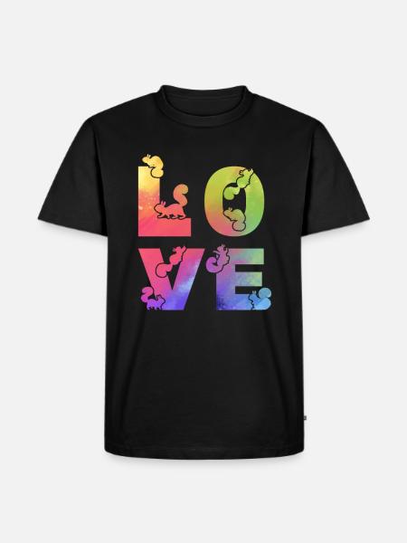 Squirrel Love Squirrels Cute Squirrel - Men's Premium Organic T-Shirt - black