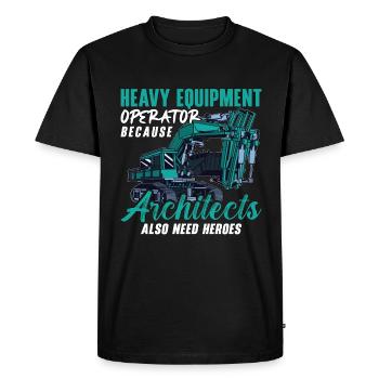 Excavatrices Excavatrice Conducteur Ouvrier De la construction Cadeau - T-shirt Premium bio Homme - noir - Devant - Nico (187cm)