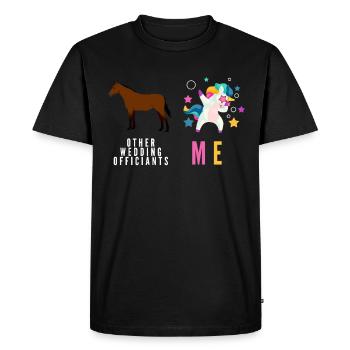 Registraire Registraire Registrar Mariage - T-shirt Premium bio Homme - noir - Devant - Nico (187cm)