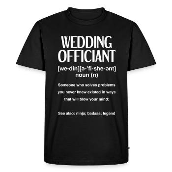 Registraire Registraire Registrar Mariage - T-shirt Premium bio Homme - noir - Devant - Nico (187cm)