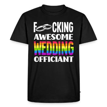 Registraire Registraire Registrar Mariage - T-shirt Premium bio Homme - noir - Devant - Nico (187cm)