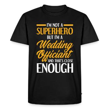 Registraire Registraire Registrar Mariage - T-shirt Premium bio Homme - noir - Devant - Nico (187cm)