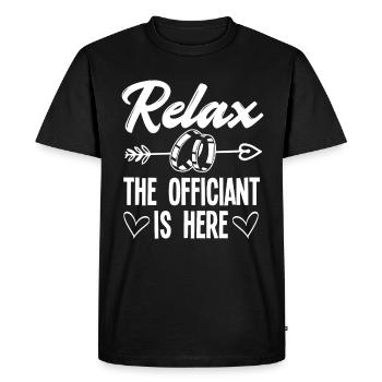 Registraire Registraire Registrar Mariage - T-shirt Premium bio Homme - noir - Devant - Nico (187cm)