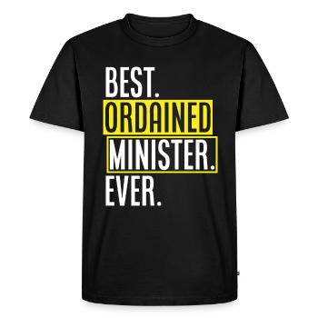 Registraire Registraire Registrar Mariage - T-shirt Premium bio Homme - noir - Devant - Nico (187cm)