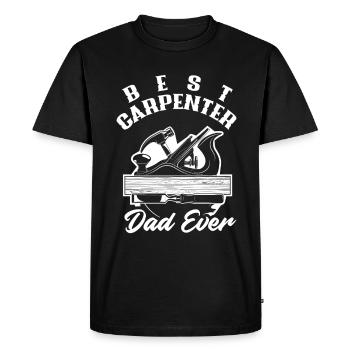 Drôle de menuisier Charpentier Charpentier Charpentier Charpentier - T-shirt Premium bio Homme - noir - Devant - Nico (187cm)