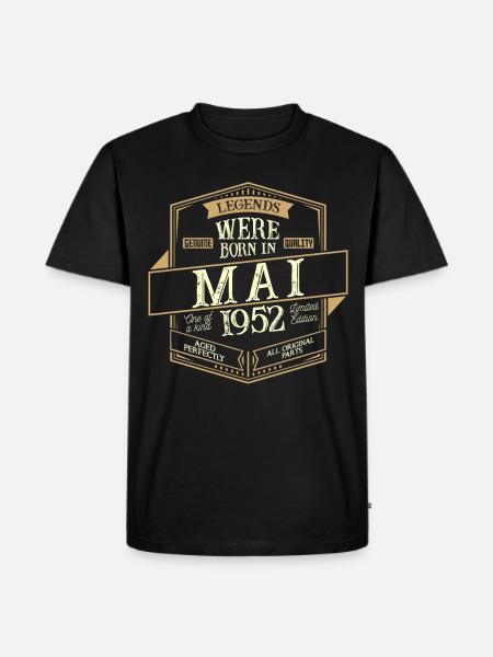 May 1952 Birthday Man - Men's Premium Organic T-Shirt - black