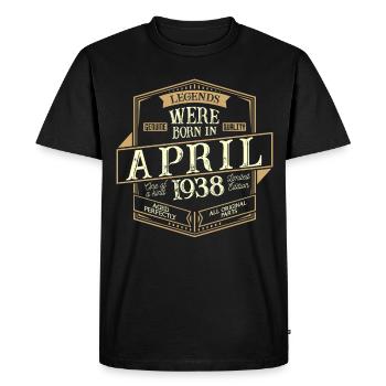 Avril 1938 Anniversaire homme - T-shirt Premium bio Homme - noir - Devant - Nico (187cm)