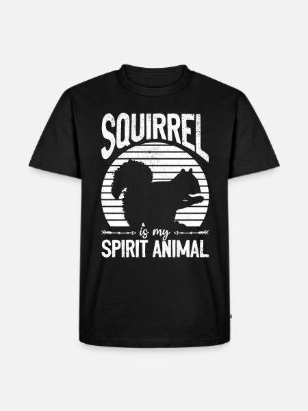 Squirrel is my spirit, squirrel, - Men's Premium Organic T-Shirt - black