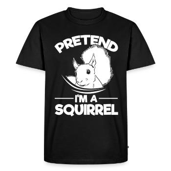 Squirrel lover squirrel sweet - Men's Premium Organic T-Shirt - black - Front - Nico (187cm)