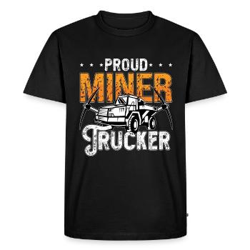 Camion minier Stolzer Bergmann camion - T-shirt Premium bio Homme - noir - Devant - Nico (187cm)