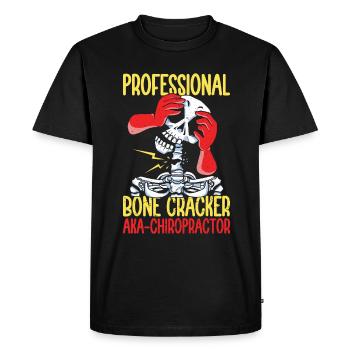 Chiropractic Physio Chiropractor Cool Gift - Men's Premium Organic T-Shirt - black - Front - Nico (187cm)