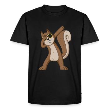 Écureuil, écureuil frais avec - T-shirt Premium bio Homme - noir - Devant - Nico (187cm)