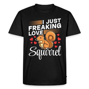Squirrel Owner Squirrel Lover I Just - Men's Premium Organic T-Shirt - black - Front - Nico (187cm)
