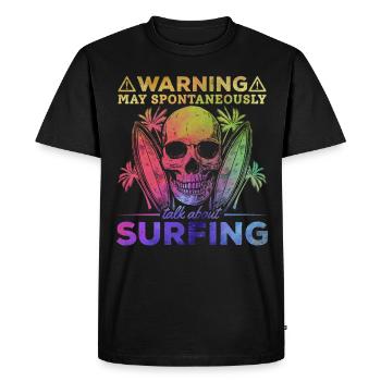 Warning of water surfers can be spontaneously via the - Men's Premium Organic T-Shirt - black - Front - Nico (187cm)