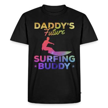 Daddy's Future Surfing Buddy Surfboard - Men's Premium Organic T-Shirt - black - Front - Nico (187cm)
