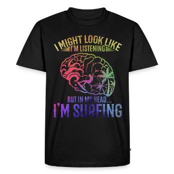 Water Surfing Water Surfer Surfing Surfboard - Men's Premium Organic T-Shirt - black - Front - Nico (187cm)