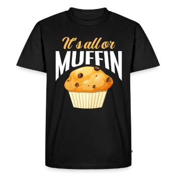 Funny Hobby Baker Gift - Men's Premium Organic T-Shirt - black - Front - Nico (187cm)