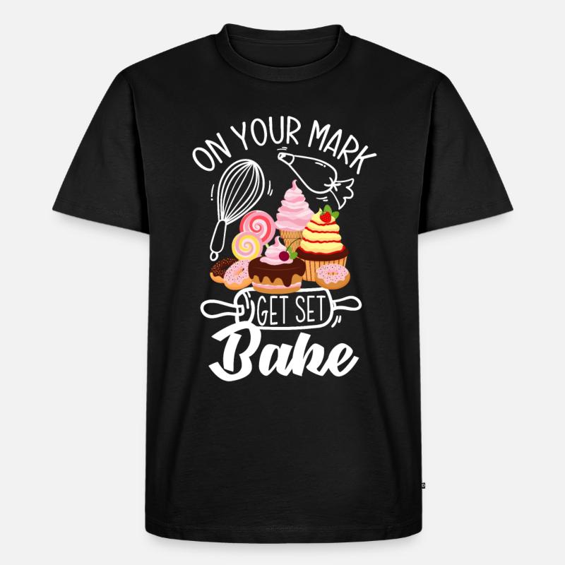 Lustiges Hobby Bäcker Geschenk - Männer Premium Bio T-Shirt - Schwarz