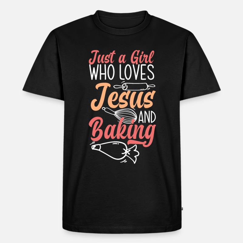 Lustiges Hobby Bäcker Geschenk - Männer Premium Bio T-Shirt - Schwarz