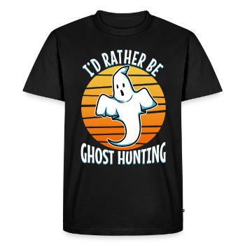 Je préfère chasser les fantômes - T-shirt Premium bio Homme - noir - Devant - Nico (187cm)