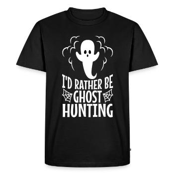 Je préfère chasser les fantômes - T-shirt Premium bio Homme - noir - Devant - Nico (187cm)