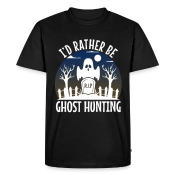 Je préfère chasser les fantômes - T-shirt Premium bio Homme - noir - Devant - Nico (187cm)