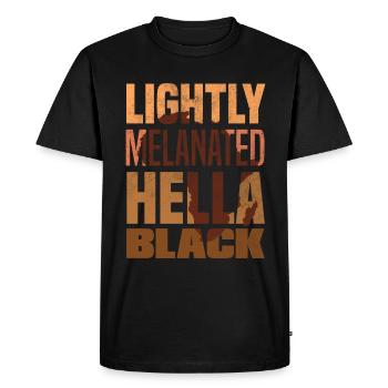 Melanin African American African American Woman - Men's Premium Organic T-Shirt - black - Front - Nico (187cm)