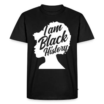 Melanin African American African American Woman - Men's Premium Organic T-Shirt - black - Front - Nico (187cm)