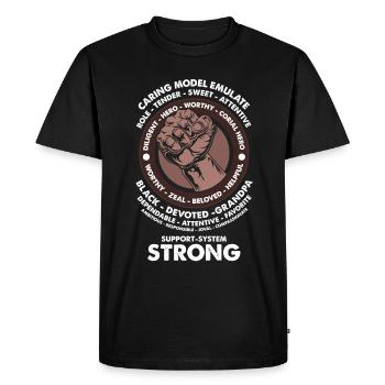 Melanin African American African American Woman - Men's Premium Organic T-Shirt - black - Front - Nico (187cm)
