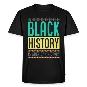 Melanin African American African American Woman - Men's Premium Organic T-Shirt - black - Front - Nico (187cm)
