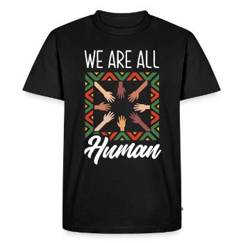 Melanin African American African American Woman - Men's Premium Organic T-Shirt - black - Front - Nico (187cm)