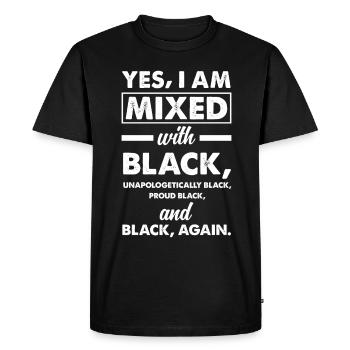 Melanin African American African American Woman - Men's Premium Organic T-Shirt - black - Front - Nico (187cm)