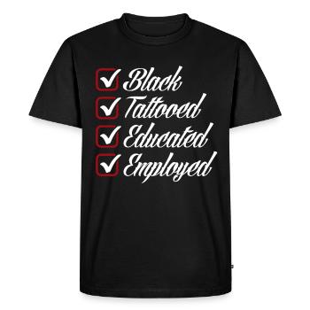 Melanin African American African American Woman - Men's Premium Organic T-Shirt - black - Front - Nico (187cm)