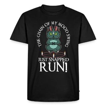 The chain on my mood swing just snapped run - Men's Premium Organic T-Shirt - black - Front - Nico (187cm)