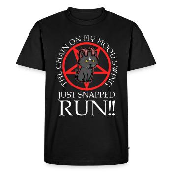 The chain on my mood swing just snapped run - Men's Premium Organic T-Shirt - black - Front - Nico (187cm)