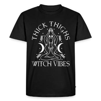 Cuisses épaisses Witch Vibes - T-shirt Premium bio Homme - noir - Devant - Nico (187cm)