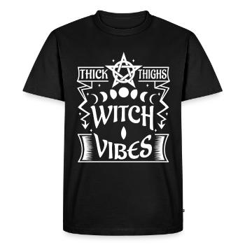 Cuisses épaisses Witch Vibes - T-shirt Premium bio Homme - noir - Devant - Nico (187cm)