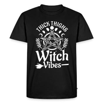 Cuisses épaisses Witch Vibes - T-shirt Premium bio Homme - noir - Devant - Nico (187cm)