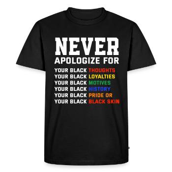 Melanin African American African American Woman - Men's Premium Organic T-Shirt - black - Front - Nico (187cm)